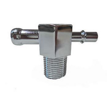 Aluminum T Fitting 3/8" NPT - 3/8" & 1/4" Barb