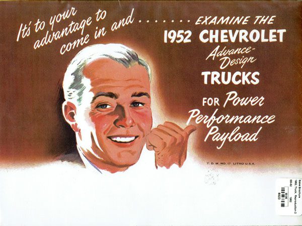 1952 Sales Brochure Truck Reproduction Of Original - Chevrolet