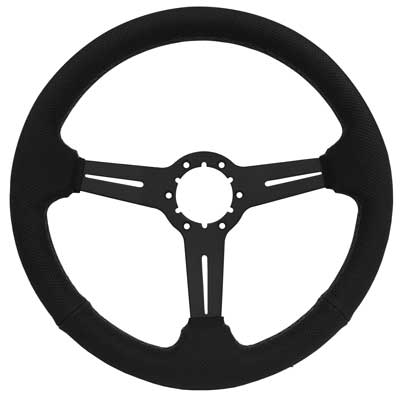STITCH PERFORATED STEERING  BLACK/PERF BLK-BLK