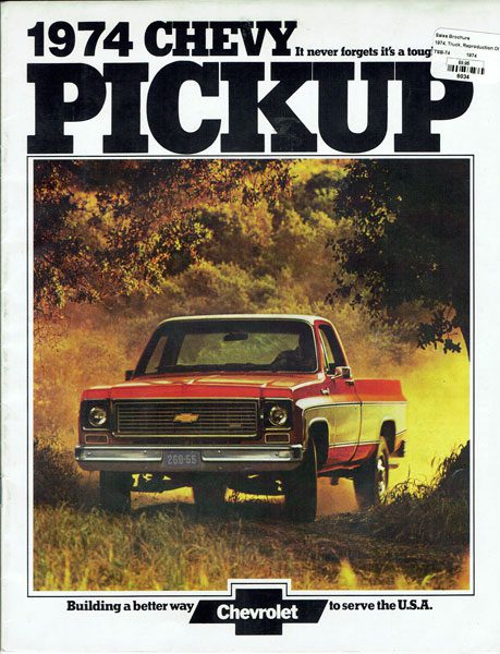 1974 Sales Brochure Reproduction Of Original - Chevy Truck