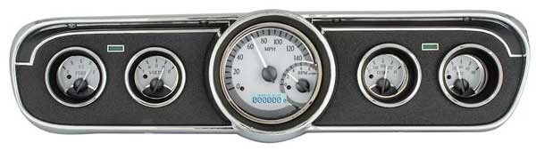 1965-1966 Ford Mustang VHX Instrument Gauge Cluster - Silver Face / White Illumination