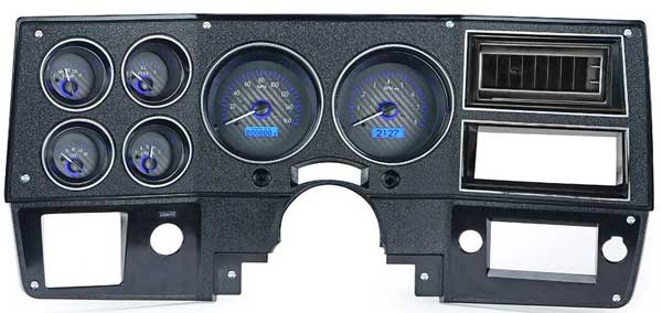 1973-1987 Chevrolet & GMC Truck VHX Instrument Gauge Cluster - Carbon Fiber Face / Blue Illumination