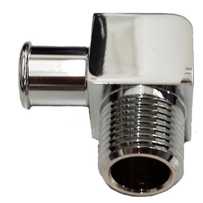 Aluminum 90 Deg Fitting 3/8" NPT - 3/8" Barb